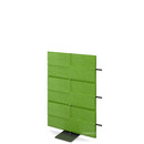 USM Privacy Panels Akustikwand Anbauelement, Mit Panelverbinder (für gerade Wand), 1,09 m (3 Elemente), Grün