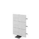 USM Privacy Panels Akustikwand Anbauelement, Mit Panelverbinder (für gerade Wand), 1,09 m (3 Elemente), Hellgrau
