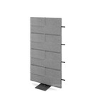 USM Privacy Panels Akustikwand Anbauelement, Mit Panelverbinder (für gerade Wand), 1,44 m (4 Elemente), Anthrazitgrau
