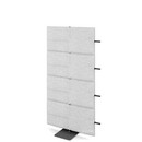 USM Privacy Panels Akustikwand Anbauelement, Mit Panelverbinder (für gerade Wand), 1,44 m (4 Elemente), Hellgrau