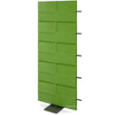 USM Privacy Panels Akustikwand Anbauelement, Mit Panelverbinder (für gerade Wand), 1,79 m (5 Elemente), Grün