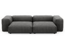 Two Seat Sofa L, Cord velours - Dark grey