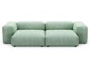 Two Seat Sofa L, Cord velours - Duck egg