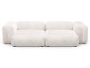 Two Seat Sofa L, Velvet - Creme