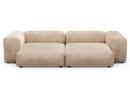 Two Seat Sofa L, Velvet - Stone