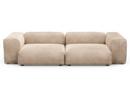 Two Seat Sofa M, Velvet - Stone