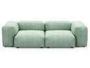 Two Seat Sofa S, Cord velours - Duck egg
