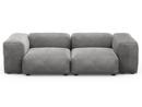 Two Seat Sofa S, Velvet - Dark grey