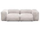 Two Seat Sofa S, Velvet - Light grey