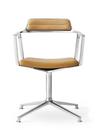 Swivel Chair, Leder camel, Poliert