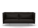 Alcove Sofa, Dreisitzer (H94 x B237 x T84 cm), Credo, Chocolate/schwarz