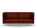 Alcove Sofa, Dreisitzer (H94 x B237 x T84 cm), Laser, Rot/moorbraun