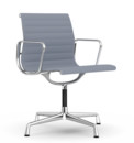 Aluminium Chair EA 103 / EA 104, EA 103 - nicht drehbar, Dunkelblau / elfenbein, Verchromt