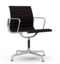 Aluminium Chair EA 103 / EA 104, EA 104 - drehbar, Nero / moorbraun, Poliert