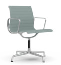Aluminium Chair EA 103 / EA 104, EA 103 - nicht drehbar, Eisblau / elfenbein, Poliert