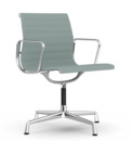 Aluminium Chair EA 103 / EA 104, EA 104 - drehbar, Eisblau / elfenbein, Verchromt