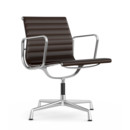 Aluminium Chair EA 107 / EA 108, EA 107 - nicht drehbar, Poliert, Leder Premium F, Kastanie