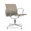 Aluminium Chair EA 107 / EA 108, EA 108 - drehbar, Verchromt, Leder Premium F, Sand