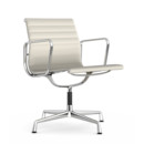 Aluminium Chair EA 107 / EA 108, EA 107 - nicht drehbar, Verchromt, Leder Premium F, Snow