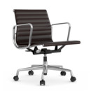Aluminium Chair EA 117, Poliert, Leder, Chocolate