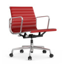 Aluminium Chair EA 117, Poliert, Leder (Standard), Rot