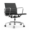 Aluminium Chair EA 117, Verchromt, Leder, Asphalt
