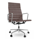 Aluminium Chair EA 119, Poliert, Leder, Kastanie