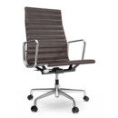 Aluminium Chair EA 119, Poliert, Leder Premium F, Chocolate