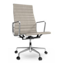 Aluminium Chair EA 119, Poliert, Leder, Sand