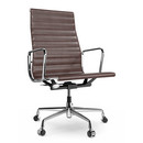 Aluminium Chair EA 119, Verchromt, Leder Premium F, Kastanie