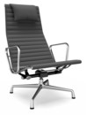 Aluminium Chair EA 124, Poliert, Hopsak, Dunkelgrau