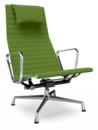 Aluminium Chair EA 124, Verchromt, Hopsak, Wiesengrün / forest