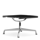 Aluminium Chair EA 125, Untergestell verchromt, Leder Premium F, Nero