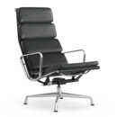 Soft Pad Chair EA 222, Untergestell poliert, Leder Premium F asphalt, Plano dunkelgrau