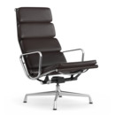 Soft Pad Chair EA 222, Untergestell poliert, Leder Premium F chocolate, Plano braun