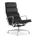 Soft Pad Chair EA 222, Untergestell poliert, Leder Premium F nero, Plano nero