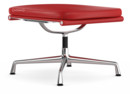 Soft Pad Chair EA 223, Untergestell verchromt, Leder Standard rot, Plano poppy red