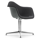 Eames Plastic Armchair RE DAL, Granitgrau, Mit Vollpolsterung, Dunkelgrau