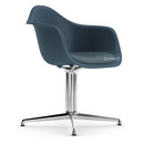 Eames Plastic Armchair RE DAL, Meerblau, Mit Sitzpolster, Eisblau / moorbraun