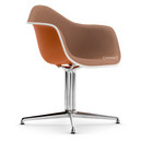 Eames Plastic Armchair RE DAL, Rostorange, Mit Vollpolsterung, Cognac / elfenbein