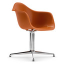 Eames Plastic Armchair RE DAL, Rostorange, Ohne Polsterung, Ohne Polsterung