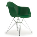 Eames Plastic Armchair RE DAR, Smaragd, Ohne Polsterung, Ohne Polsterung, Standardhöhe - 43 cm, Verchromt