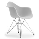 Eames Plastic Armchair RE DAR, Cotton white, Ohne Polsterung, Ohne Polsterung, Standardhöhe - 43 cm, Verchromt