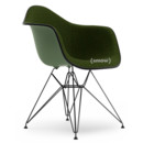 Eames Plastic Armchair RE DAR, Forest, Mit Vollpolsterung, Nero / forest, Standardhöhe - 43 cm, Beschichtet basic dark