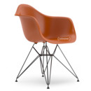 Eames Plastic Armchair RE DAR, Rostorange, Ohne Polsterung, Ohne Polsterung, Standardhöhe - 43 cm, Beschichtet basic dark