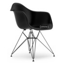 Eames Plastic Armchair RE DAR, Tiefschwarz, Ohne Polsterung, Ohne Polsterung, Standardhöhe - 43 cm, Beschichtet basic dark