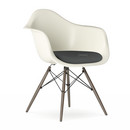 Details Vitra DAW DAW, Crème, Mit Sitzpolster, Dunkelgrau, Standardhöhe - 43 cm, Ahorn dunkel