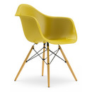 Eames Plastic Armchair RE DAW, Senf, Ohne Polsterung, Ohne Polsterung, Standardhöhe - 43 cm, Ahorn gelblich