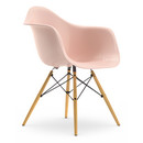 Eames Plastic Armchair RE DAW, Zartrosé, Ohne Polsterung, Ohne Polsterung, Standardhöhe - 43 cm, Esche honigfarben