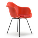 DAX, Rot (poppy red), Mit Sitzpolster, Koralle / Poppy red, Standardhöhe - 43 cm, Beschichtet basic dark